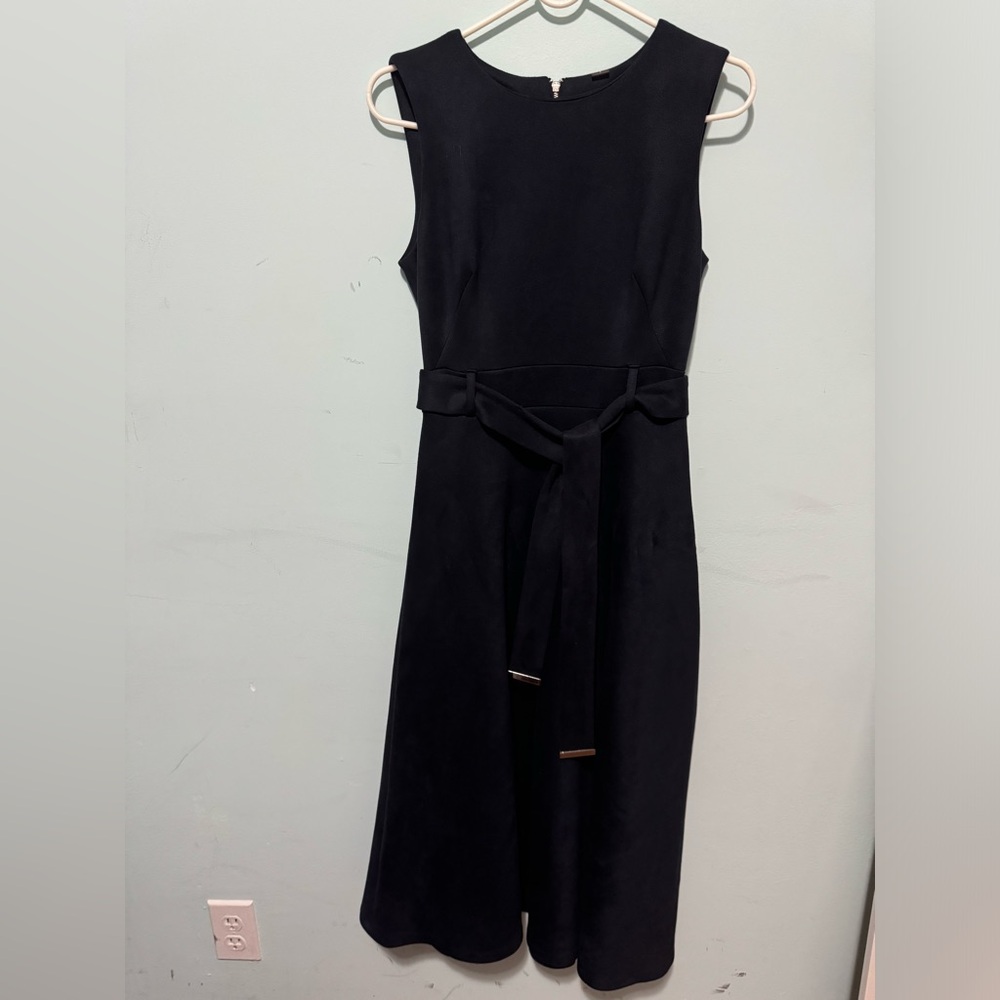 Navy blue suede CK size 2 midi dress